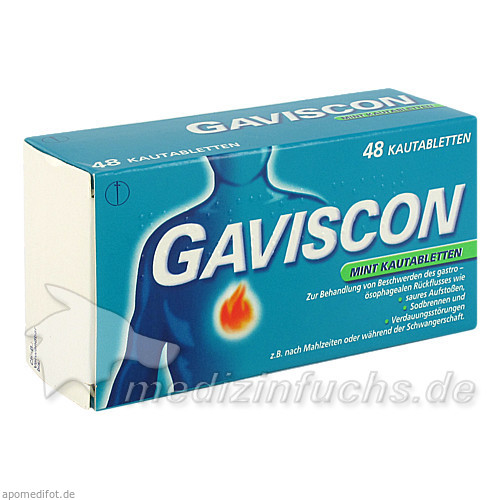 GAVISCON Mint Kautabletten, 48 Stk., Reckitt Benckiser Austria GmbH
