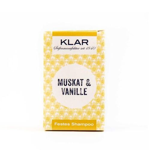 Klar-Seifen - Klar's festes Shampoo Muskat Vanille (für normales Haar), 100 g, Klar Seifen