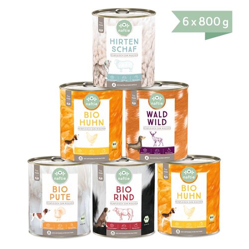 naftie Reinfleischdosen Mischpaket, 6x800 g, naftie