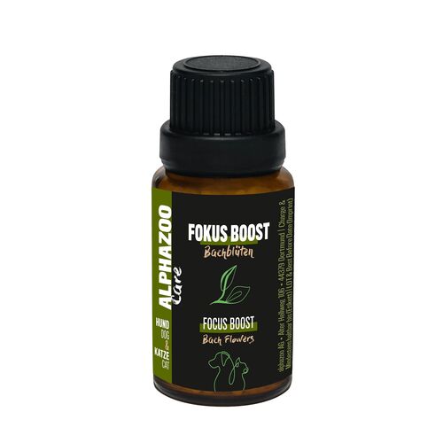ALPHAZOO Fokus-Boost Bachblüten, Globuli für Hunde und Katzen, 15 g, alphazoo