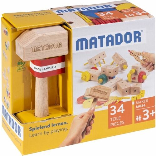 MATADOR 34 teiliges Holzspielzeug, 1 Stk., Matador