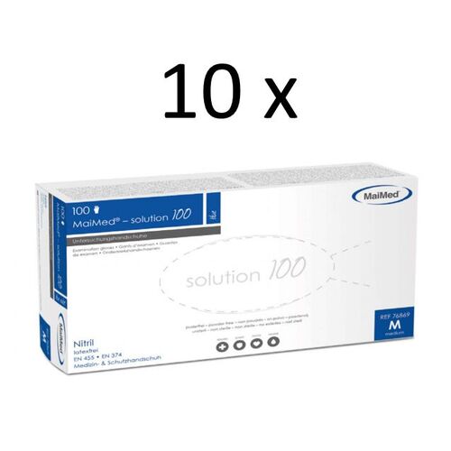 Nitril-Einmalhandschuhe solution 100 blue, 10x100 Stk., MaiMed