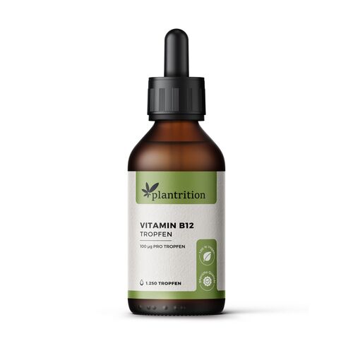 plantrition Vitamin B12 Methylcobalamin & Adenosylcobalamin Tropfen, 50 ml, Plantrition