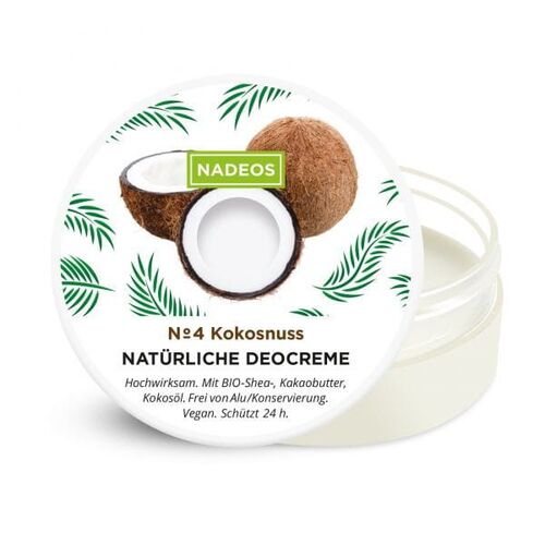 NADEOS Natürliche Deocreme Kokosnuss, 40 g, NADEOS