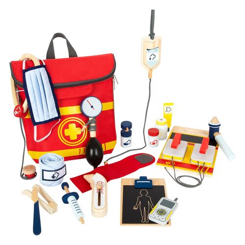 Smallfoot Notarzt-Rucksack (11917) Spielzeug-Arztkoffer, 1 Stk., Small Foot