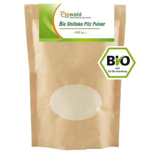 Piowald BIO Shiitake Pilz Pulver 0,1 kg, 0.1 KG, Piowald