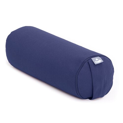 Yoga Mini-Bolster (rund), Nackenrolle, ECO, Buchweizenschalen Dunkelblau, 1 Stk., bodhi