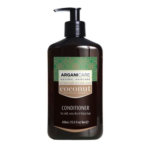 Arganicare - Spülung für stumpfes, sehr trockenes und krauses Haar – Argan und Kokosnuss, 400 ml, Arganicare