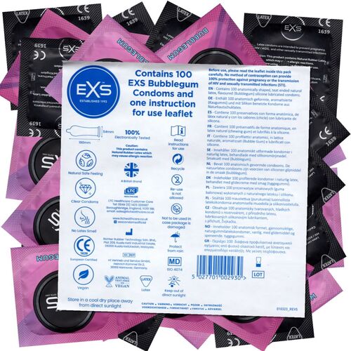 EXS *Bubblegum Flavour*, 100 st, EXS Condoms