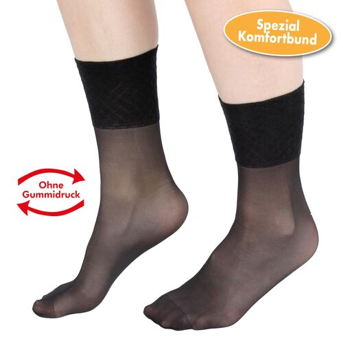 deeel Basics 5er Set Feinsöckchen Strümpfe Einheitsgröße mit Spezial-Komfortbund 30 DEN, 1 Stk., GHZMATRA