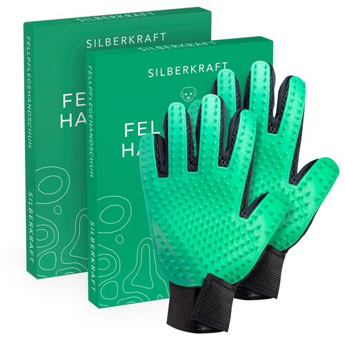 SILBERKRAFT Fellpflegehandschuh, 2 Stk., Silberkraft