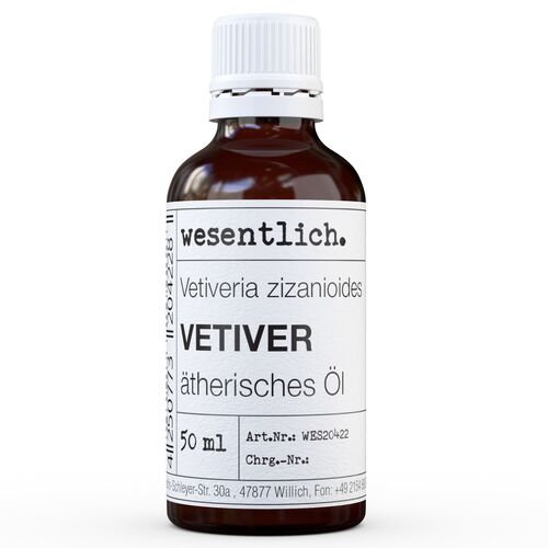 Vetiver - ätherisches Öl von wesentlich., 50 ml, wesentlich.