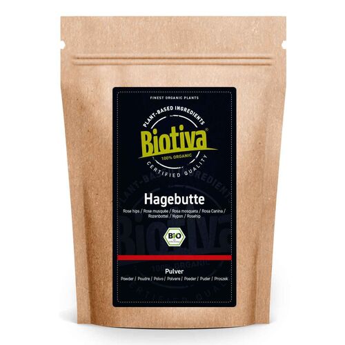 Biotiva Hagebutten Pulver Bio, 500 g, Biotiva