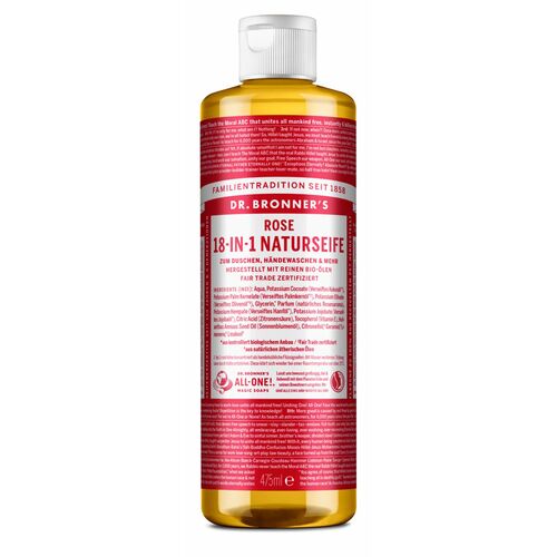 Dr. Bronner's Fl&uuml;ssigseife Rose, 475 ml, Dr. Bronner's
