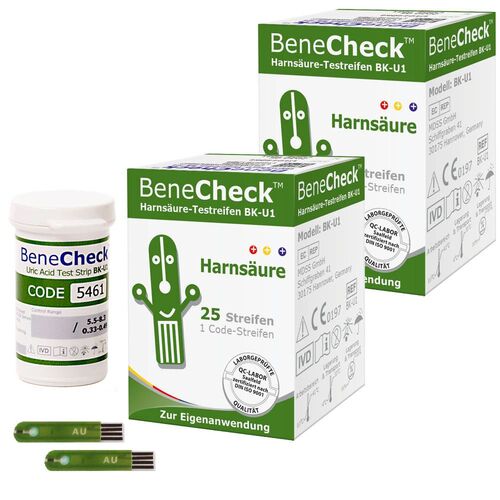 BeneCheck Harnsäure-Teststreifen, 50 Stk., BeneCheck