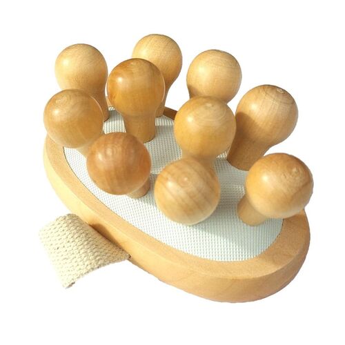 Croll & Denecke Cellulite-Bürste Aus Holz – Massagebürste Mit Naturborsten Und Handschlaufe