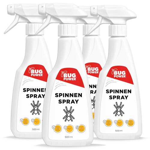 BugPower Spinnen Spray, 4x500 ml, Silberkraft
