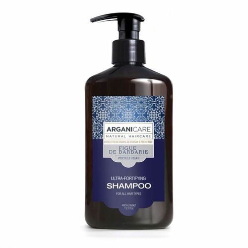 Arganicare - Ultra-stärkendes Shampoo für alle Haartypen – Argan & Kaktusfeige 400 ml Flüssigkeit, 400 ML, Arganicare