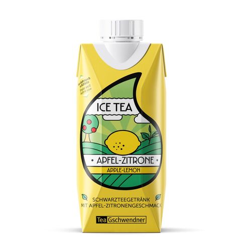 TeeGschwendner Ice Tea Apfel-Zitrone, 330 ml, TeeGschwendner