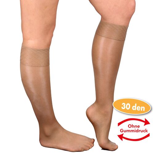 deeel Basics 5 Paar venenfreundliche Fein-Kniestr&uuml;mpfe mit Spezial-Komfortbund 30 DEN, 1 Stk., GHZMATRA