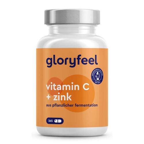 gloryfeel® Vitamin C + Zink Kapseln 365 St, 365 ST, gloryfeel