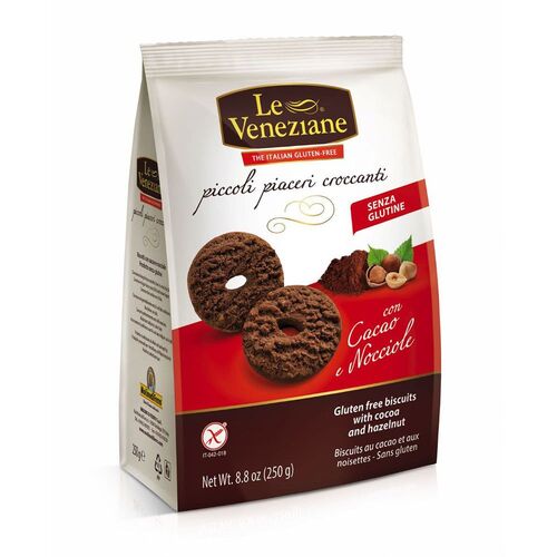 Le Veneziane Kekse Kakao-Haselnuss glutenfrei, 250 g, Le Veneziane