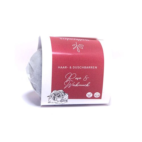 Wolkenlos Haar und Duschbarren Weihrauch Rose, 95 g, Wolkenlos