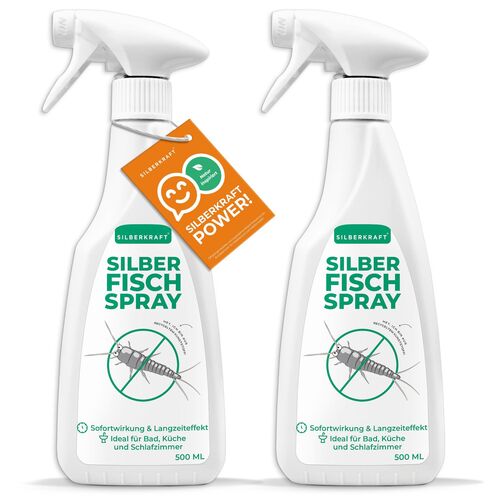 SILBERKRAFT Silberfischspray, 2x500 ml, Silberkraft