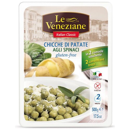 Le Veneziane Gnocchi mit Spinat glutenfrei, 500 g, Le Veneziane