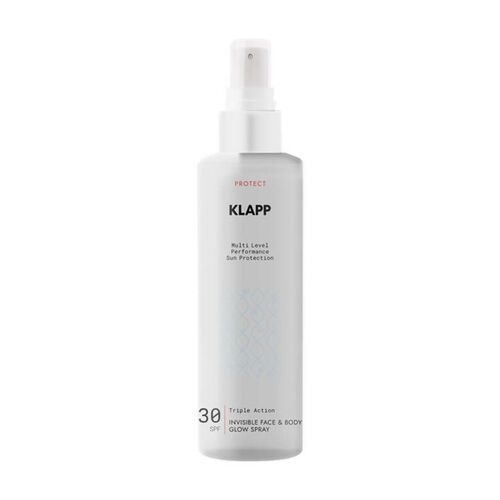 Klapp, Multi Level Performance Sun Protection Triple Action Invisible Face & Body Glow Spray 30 SPF ml Sonnenschutzcreme, 30 ML, KLAPP