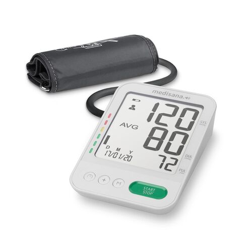 medisana BU 586 Voice Oberarm-Blutdruckmessgerät, präzise Blutdruck & Pulsmessung mit Sprachausgabe, 1 Stk., Medisana