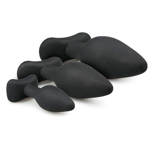 Easytoys Analplug Set Schwarz Aus Silikon 3 St 