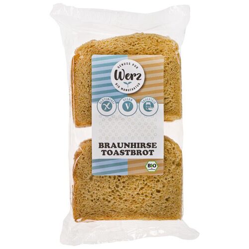 Werz Braunhirse Toastbrot glutenfrei 250 g, 250 G, Werz