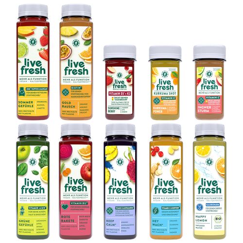 LiveFresh Klassische Saftkur - 7 Tage (inkl. 12,25€ Pfand), 1x7 Stk., LiveFresh