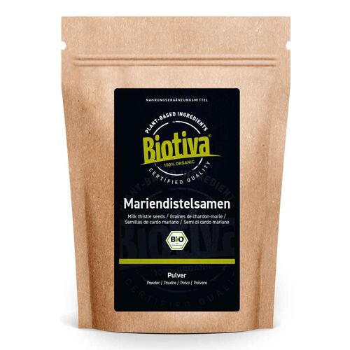 Biotiva Mariendistelsamen Pulver Bio 250 g, 250 G, Biotiva