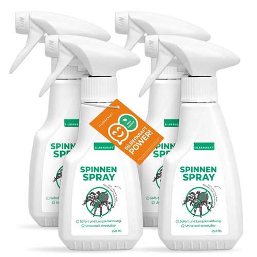 SILBERKRAFT Spinnenspray, 4x250 ml, Silberkraft