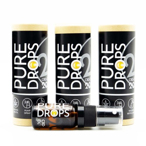 PURE DROPS Bundle 2+1 Gratis 20% Vollspektrum CBD ÖL aus Österreich Naturextrakt, 30 ml, Pure Drops