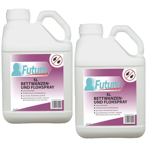 FUTUM Bettwanzen / Floh Spray, 2x5 l, FUTUM