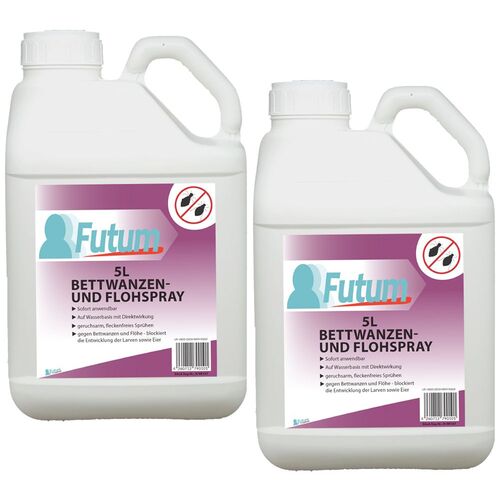 Futum Bettwanzen / Floh Spray 2x5 l Flüssigkeit, 2X5 L, FUTUM