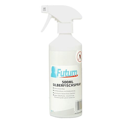 FUTUM Silberfisch-Spray Hochwirksam gegen Silberfische, Asseln & Eier auf Wasserbasis, 1x500 ml, FUTUM