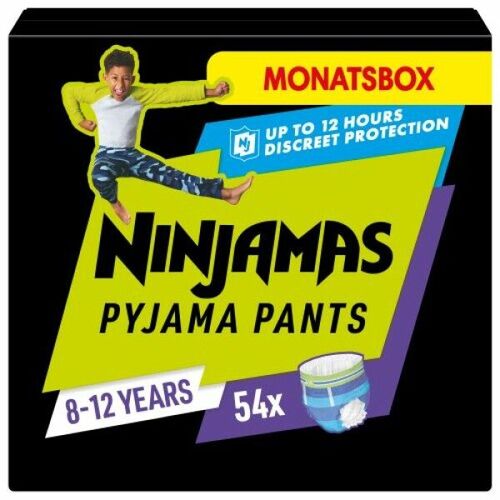 Ninjamas absorbierende Nachthöschen für Jungs, 54 st, Pampers