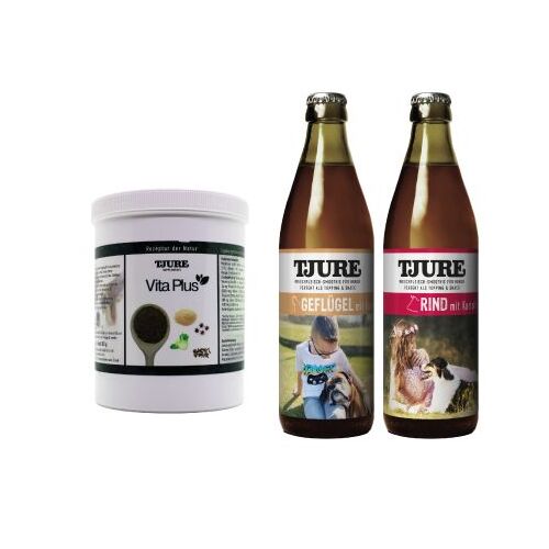 Tjure Hund Vita Plus + 2 Flaschen Tjure, 500 g, TJURE