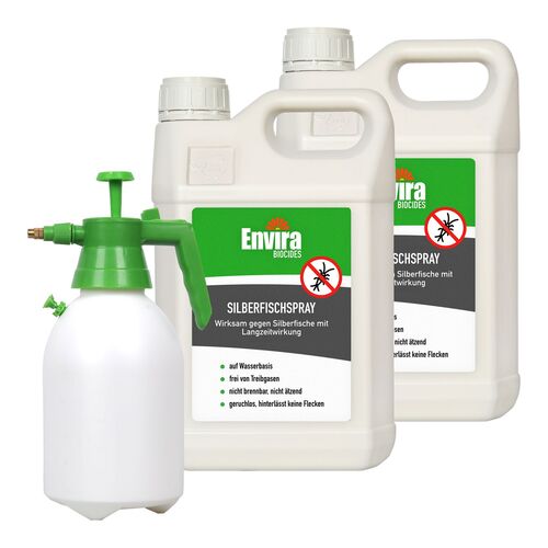 Envira Silberfischspray mit Drucksprüher, 10 l, Envira