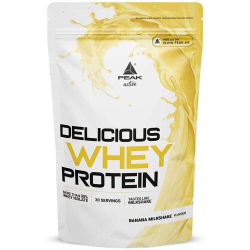PEAK Delicious Whey Protein - Geschmack Banana Milkshake, 0,9 kg, Peak
