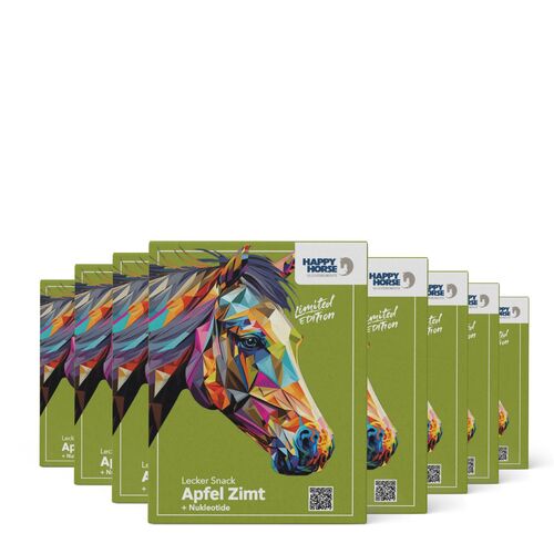 Happy Horse Lecker Snack Apfel Zimt, 8x800 g, HAPPY HORSE