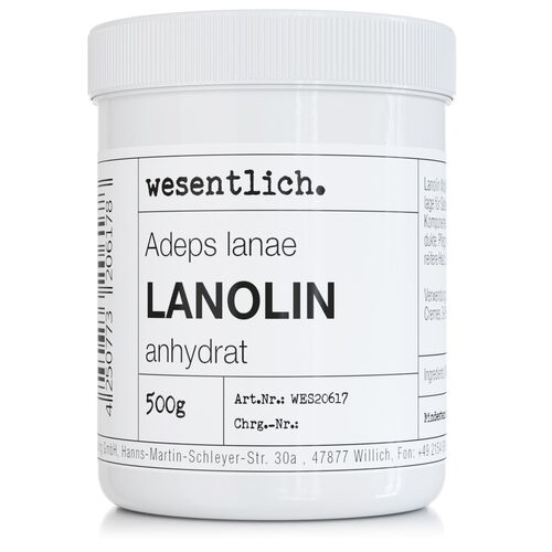 wesentlich. Lanolin, 500 g, wesentlich.