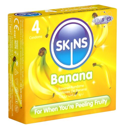 Skins *Banana*, 4 Stk., SKINS Condoms