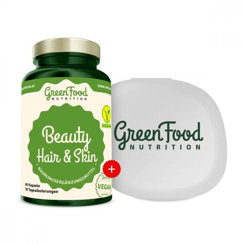 GreenFood Nutrition Beauty Hair & Skin + KAPSELBEHÄLTER, 60 Stk., GreenFood Nutrition