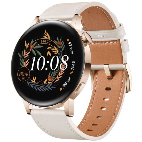 Huawei Watch GT3 42mm Milo B19V weiß Smartwatch 1,32 Zoll GPS & Herzfrequenzmess, 1 Stk., Huawei