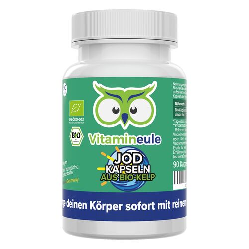 Jod Kapseln aus Bio Kelp - Vitamineule®, 90 Stk., Vitamineule